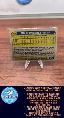 Cheap Sneaks Footwear/Sports Cards Baseball Card Sid Fernandez 1987 Topps #570 New York Mets