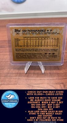 Cheap Sneaks Footwear/Sports Cards Baseball Card Sid Fernandez 1988 Topps #30 New York Mets