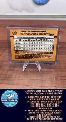 Cheap Sneaks Footwear/Sports Cards Baseball Card Sid Fernandez 1989 Donruss #471 New York Mets