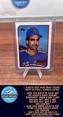 Cheap Sneaks Footwear/Sports Cards Baseball Card Sid Fernandez 1989 Topps #790 New York Mets