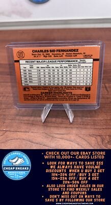 Cheap Sneaks Footwear/Sports Cards Baseball Card Sid Fernandez 1990 Donruss #572c New York Mets
