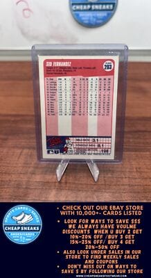 Cheap Sneaks Footwear/Sports Cards Baseball Card Sid Fernandez 1990 Fleer #203b New York Mets