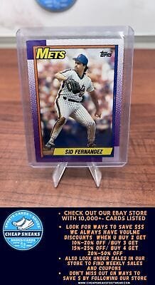 Cheap Sneaks Footwear/Sports Cards Baseball Card Sid Fernandez 1990 Topps #480 New York Mets