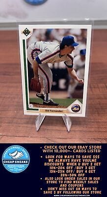Cheap Sneaks Footwear/Sports Cards Baseball Card Sid Fernandez 1991 Upper Deck #242 New York Mets