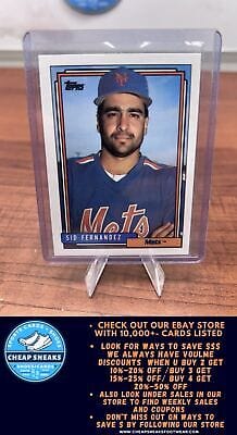 Cheap Sneaks Footwear/Sports Cards Baseball Card Sid Fernandez 1992 Topps #382 New York Mets