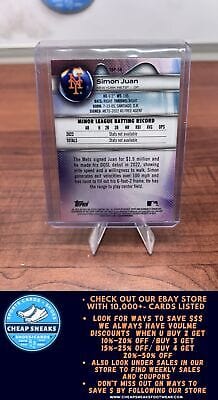 Cheap Sneaks Footwear/Sports Cards Baseball Card Simon Juan 2023 Bowman Platinum Top Prospects #TOP-56 New York Mets
