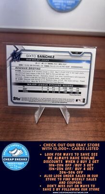 Cheap Sneaks Footwear/Sports Cards Baseball Card Sixto Sanchez RC 2021 Bowman #13 Miami Marlins