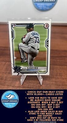 Cheap Sneaks Footwear/Sports Cards Baseball Card Sixto Sanchez RC 2021 Bowman #13 Miami Marlins