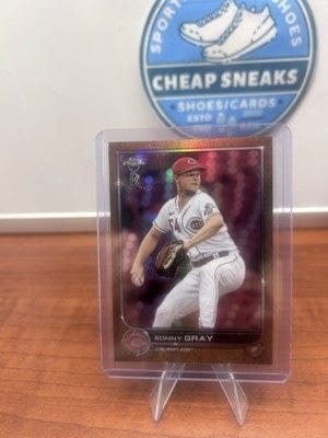 Cheap Sneaks Footwear/Sports Cards Baseball Card Sonny Gray 2022 Topps Chrome Ben Baller Orange Refractors #76 Reds /25