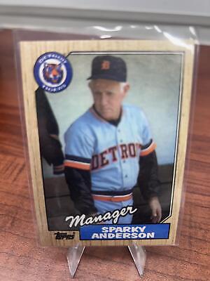 Cheap Sneaks Footwear/Sports Cards Baseball Card Sparky Anderson 1987 Topps #218 Detroit Tigers