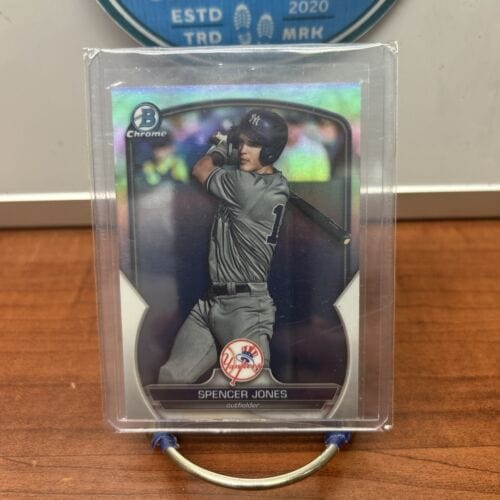 Cheap Sneaks Footwear/Sports Cards Baseball Card Spencer Jones 2023 Bowman Draft Chrome Refractor #BDC-196 New York Yan