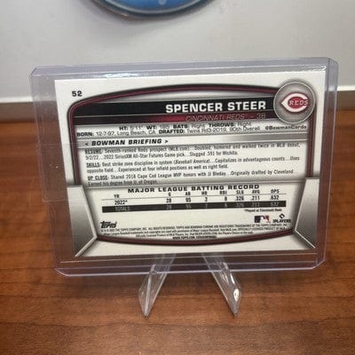 Cheap Sneaks Footwear/Sports Cards Baseball Card Spencer Steer (RC)  2023 Bowman Chrome #52 Cincinnati Reds Rookie RC