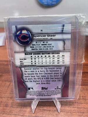 Cheap Sneaks Footwear/Sports Cards Baseball Card Spencer Steer RC 2023 Bowman Platinum #76 Cincinnati Reds