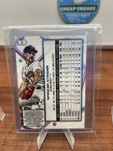 Cheap Sneaks Footwear/Sports Cards Baseball Card Spencer Strider 2023 Topps Chrome Cosmic Card #28 Atlanta Braves