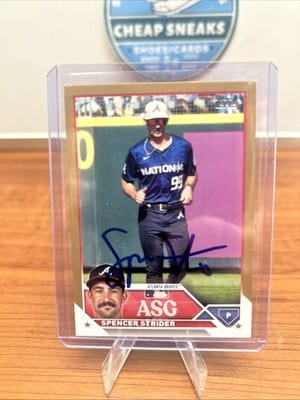 Cheap Sneaks Footwear/Sports Cards Baseball Card Spencer Strider 2023 Topps Gold  Autograph All Star Game Atlanta Brave