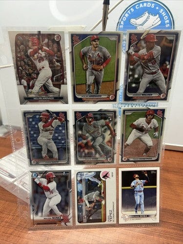 Cheap Sneaks Footwear/Sports Cards Baseball Card St Louis Cardinals 18 Card Lot Of 2023/2024 Bowman Paper 1 Chrome