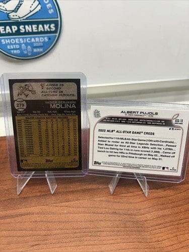 Cheap Sneaks Footwear/Sports Cards Baseball Card St Louis Cardinals HOF 2022/2023 Topps Lot (4)Albert Pujols, Yadier Mo
