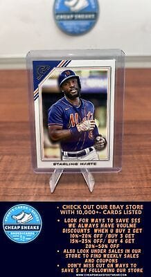 Cheap Sneaks Footwear/Sports Cards Baseball Card Starling Marte 2022 Topps Gallery #120 New York Mets