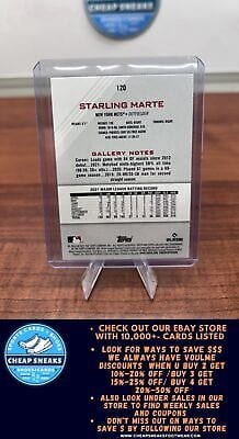 Cheap Sneaks Footwear/Sports Cards Baseball Card Starling Marte 2022 Topps Gallery #120 New York Mets