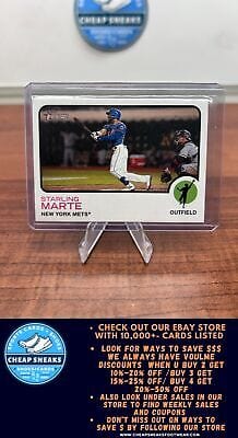 Cheap Sneaks Footwear/Sports Cards Baseball Card Starling Marte 2022 Topps Heritage #671 New York Mets