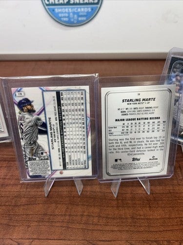 Cheap Sneaks Footwear/Sports Cards Baseball Card Starling Marte New York Mets Lot 2023 Topps Chrome Cosmic/2022 Bowman