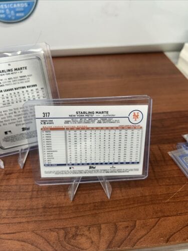 Cheap Sneaks Footwear/Sports Cards Baseball Card Starling Marte New York Mets Lot 2023 Topps Chrome Cosmic/2022 Bowman
