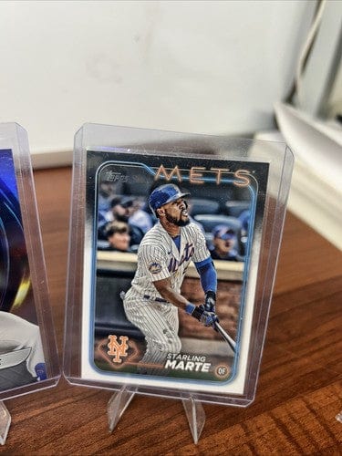 Cheap Sneaks Footwear/Sports Cards Baseball Card Starling Marte New York Mets Lot 2023 Topps Chrome Cosmic/2022 Bowman