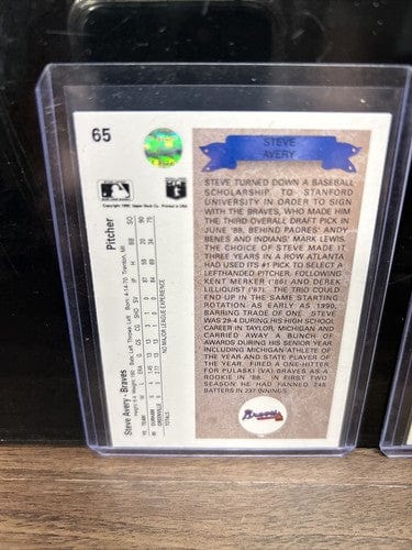 Cheap Sneaks Footwear/Sports Cards Baseball Card Steve Avery Atlanta Braves Rookie Card Lot (2) 1990 Upper Deck, 91 Upp