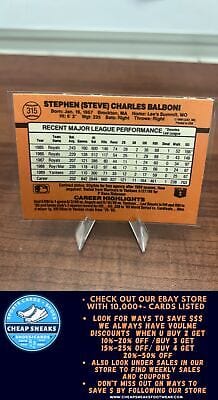 Cheap Sneaks Footwear/Sports Cards Baseball Card Steve Balboni 1990 Donruss #315 New York Yankees