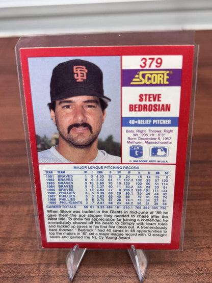 Cheap Sneaks Footwear/Sports Cards Baseball Card Steve Bedrosian 1990 Score #379 San Francisco Giants