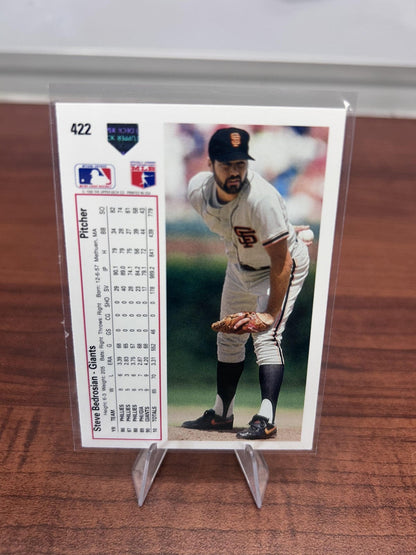 Cheap Sneaks Footwear/Sports Cards Baseball Card Steve Bedrosian 1991 Upper Deck #422 San Francisco Giants