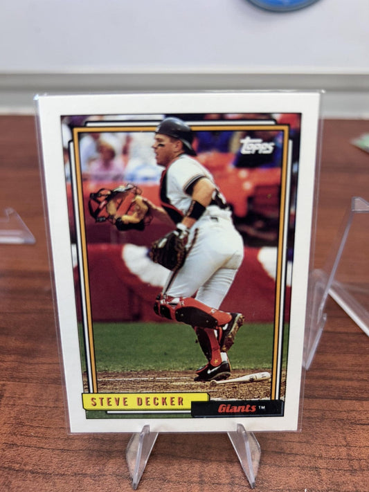 Cheap Sneaks Footwear/Sports Cards Baseball Card Steve Decker 1992 Topps #593 San Francisco Giants