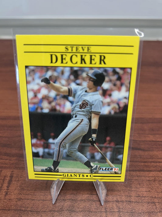 Cheap Sneaks Footwear/Sports Cards Baseball Card Steve Decker RC 1991 Fleer #260b San Francisco Giants