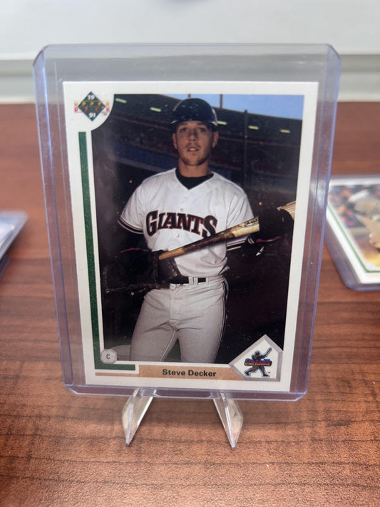 Cheap Sneaks Footwear/Sports Cards Baseball Card Steve Decker RC 1991 Upper Deck #25b San Francisco Giants