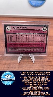 Cheap Sneaks Footwear/Sports Cards Baseball Card Steve Farr 1989 Topps #507 Kansas City Royals