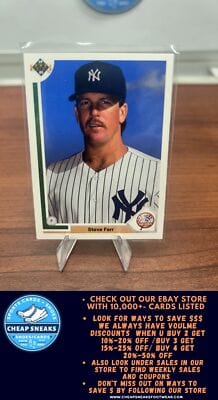 Cheap Sneaks Footwear/Sports Cards Baseball Card Steve Farr 1991 Upper Deck #717b New York Yankees