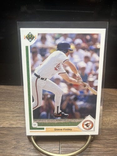 Cheap Sneaks Footwear/Sports Cards Baseball Card Steve Finley Baltimore Orioles 1991 Upper Deck Baseball Card #330