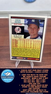 Cheap Sneaks Footwear/Sports Cards Baseball Card Steve Howe 1992 Score #275 New York Yankees