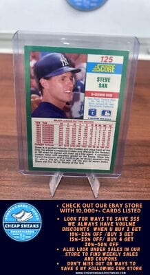 Cheap Sneaks Footwear/Sports Cards Baseball Card Steve Sax 1990 Score #125 New York Yankees
