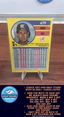 Cheap Sneaks Footwear/Sports Cards Baseball Card Steve Sax 1991 Fleer #679b New York Yankees