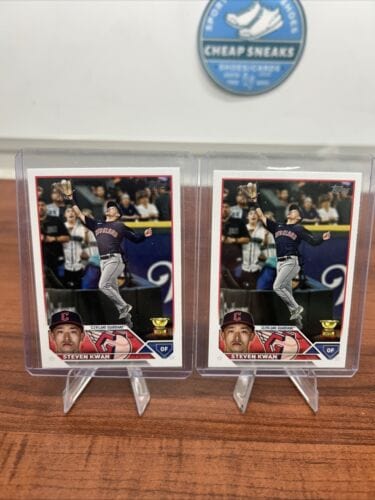 Cheap Sneaks Footwear/Sports Cards Baseball Card Steven Kwan 2023 Topps Series 1 Gold Rookie Cup  Guardians #116 + Bonu