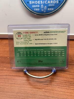 Cheap Sneaks Footwear/Sports Cards Baseball Card Stone Garrett RC 2023 Topps Chrome Platinum Anniversary #96 Washington