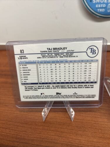 Cheap Sneaks Footwear/Sports Cards Baseball Card Taj Bradley 2024 Topps Chrome Aqua Refractor /199 + 2023 Bowman Platiu