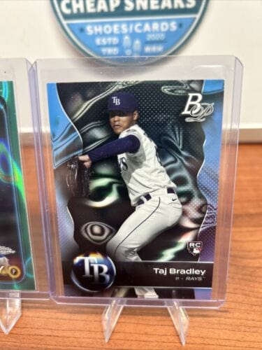 Cheap Sneaks Footwear/Sports Cards Baseball Card Taj Bradley 2024 Topps Chrome Aqua Refractor /199 + 2023 Bowman Platiu