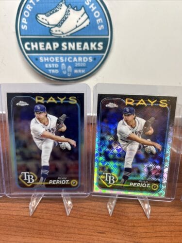 Cheap Sneaks Footwear/Sports Cards Baseball Card Tampa Bay Rays 2024 Topps Logofractor/Refractor Lot Pepiot,Lopez RC, C