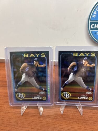 Cheap Sneaks Footwear/Sports Cards Baseball Card Tampa Bay Rays 2024 Topps Logofractor/Refractor Lot Pepiot,Lopez RC, C