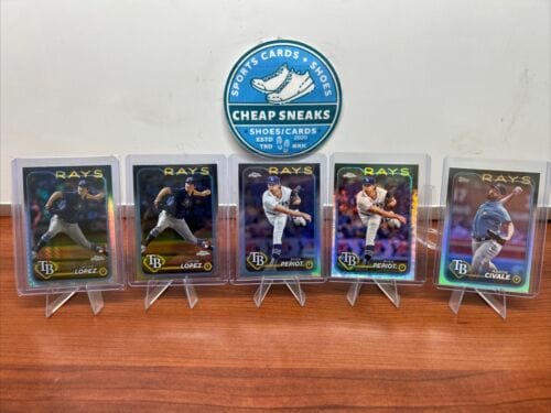 Cheap Sneaks Footwear/Sports Cards Baseball Card Tampa Bay Rays 2024 Topps Logofractor/Refractor Lot Pepiot,Lopez RC, C