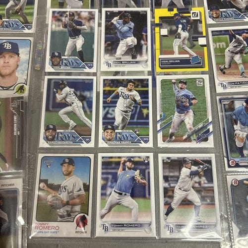 Cheap Sneaks Footwear/Sports Cards Baseball Card Tampa Bay Rays 81 Card Lot (9 Binder Pages) 2022-2024 Topps/Chrome/Bow