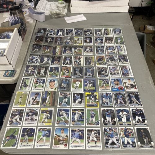 Cheap Sneaks Footwear/Sports Cards Baseball Card Tampa Bay Rays 81 Card Lot (9 Binder Pages) 2022-2024 Topps/Chrome/Bow