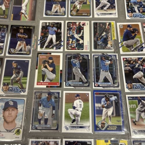 Cheap Sneaks Footwear/Sports Cards Baseball Card Tampa Bay Rays 81 Card Lot (9 Binder Pages) 2022-2024 Topps/Chrome/Bow
